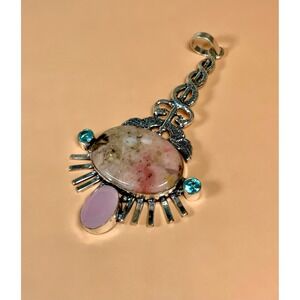 Blush Goddess Statement Pendant – Romantic Pink Opal Drop‎